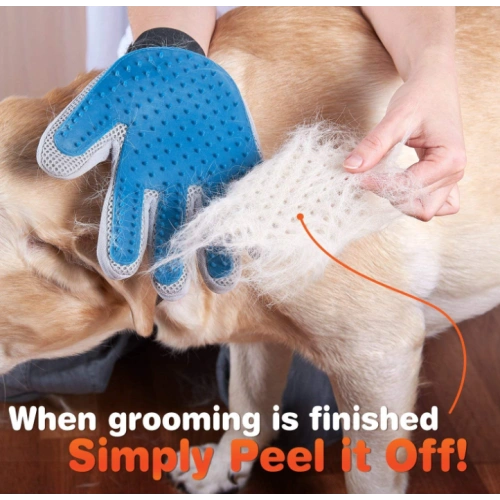 Enhanced Five Finger Pet Grooming Glove