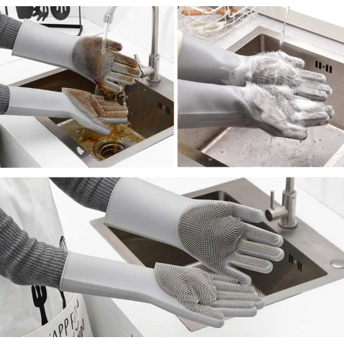 Pet Bathing Scrubber Gloves