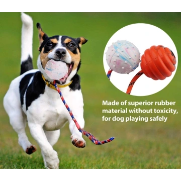 2 Pcs Dog Training Ball on Rope