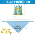 Dog Birthday Bandana with LED Hat