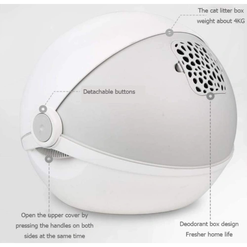 Fully Enclosed Cat Toilet Integrated