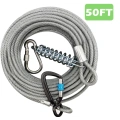 Extra Solid Dog Tie Out Cable with Spring