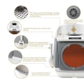 Gray Hooded Kitty Litter Box Two-Door