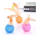 Cat Ball Toys with Feather