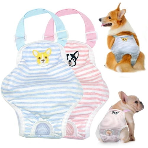 Small Dog Cute Summer Cotton Stripe Sanitary Pantie