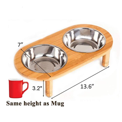 Bamboo Pet Cat Dining Table