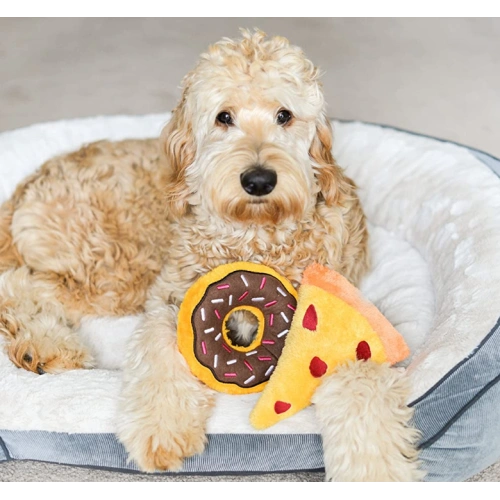 Donutz Squeaky Plush Dog Toy