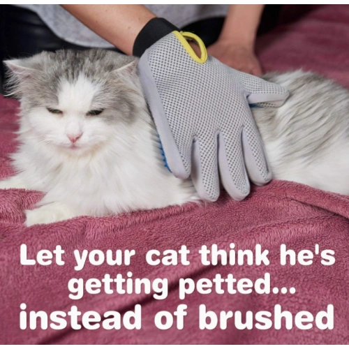 Enhanced Five Finger Pet Grooming Glove