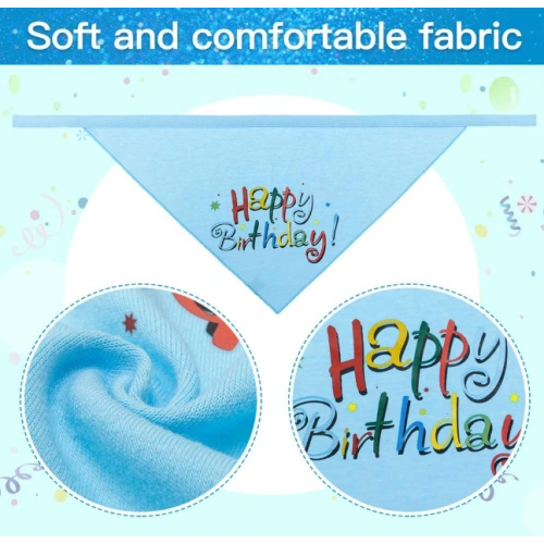 Dog Birthday Bandana with LED Hat