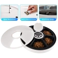 Timed Feed 6 Meal Trays Pet Feeder