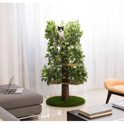 Cat Trees with Leaves