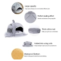 Washable Shark Pet House Cave Bed