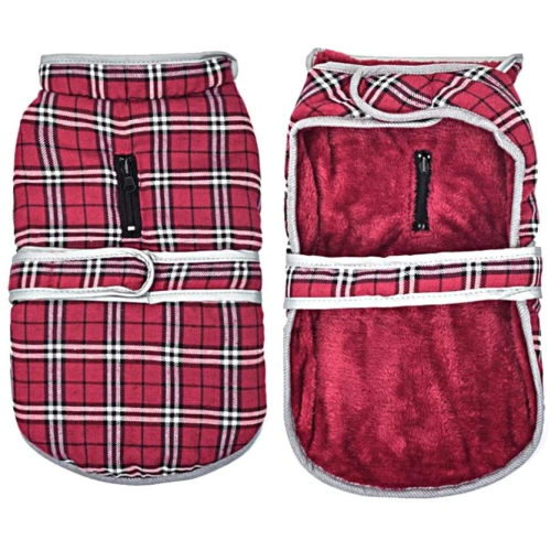 British Plaid Dog Coats for Medium Large Dogs