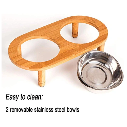 Bamboo Pet Cat Dining Table