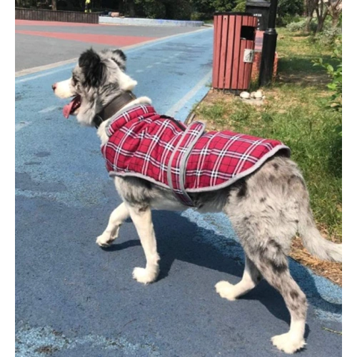 British Plaid Dog Coats for Medium Large Dogs