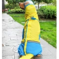 Brown and Yellow Pet Jumpsuit Raincoat