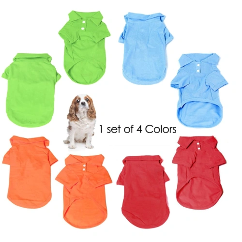 4 Pack Pet Dog Shirts