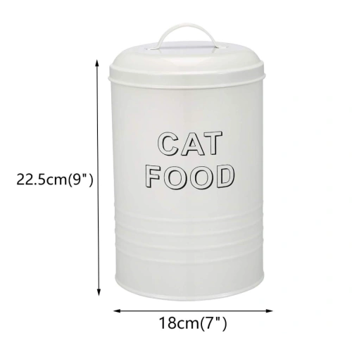 Pet Food Storage Tin With Serving Scoop