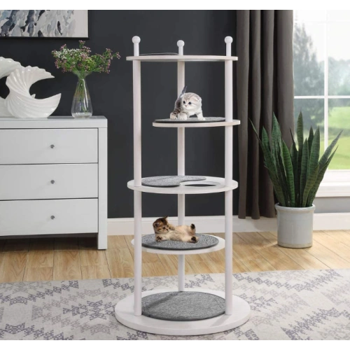 Wooden Cat Activity Tree with 2 Rotatable Platforms