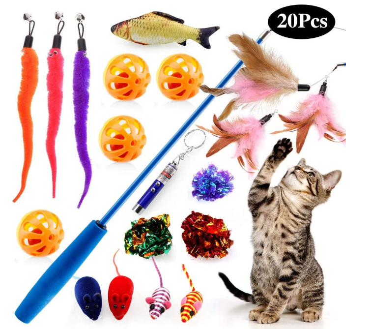 20pcs Cats Feather Toys