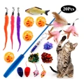 20Pcs Cats Feather Toys