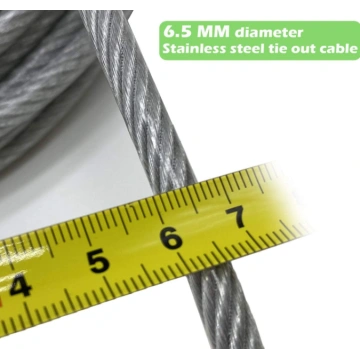 Extra Solid Dog Tie Out Cable with Spring