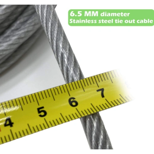 Extra Solid Dog Tie Out Cable with Spring