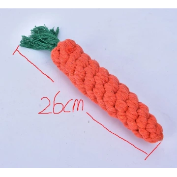 Cotton Carrot Teeth Cleaning Pet Dogs Rope Toy
