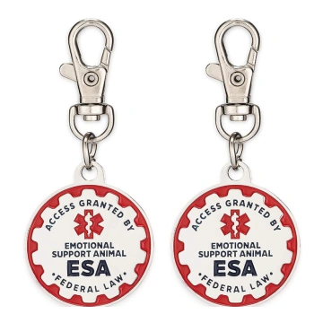 2 Pet Dog ID Metal Tags