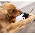 Plush Dog Toy with Silent Squeaker