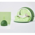 Green Lemon Covered Cat Litter Box with Lid