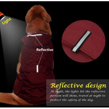 Reflective Large Dog Raincoat