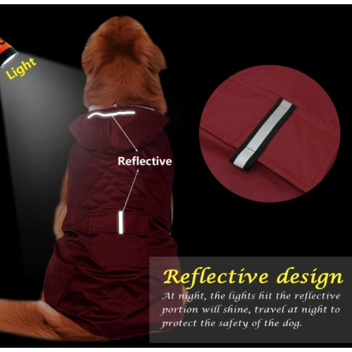 Reflective Large Dog Raincoat