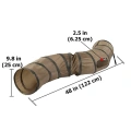 Collapsible Cat Tunnel with Steel Frame