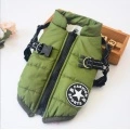Dog Winter Warm Coat Waterproof Dog Winter Jacket with Harness Traction Belt