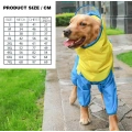 Brown and Yellow Pet Jumpsuit Raincoat