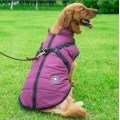 Dog Winter Warm Coat Waterproof Dog Winter Jacket with Harness Traction Belt