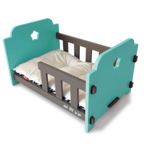 Cute and safe wooden cat bed