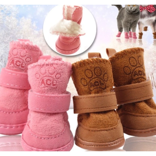 Pink cat and dog shoes