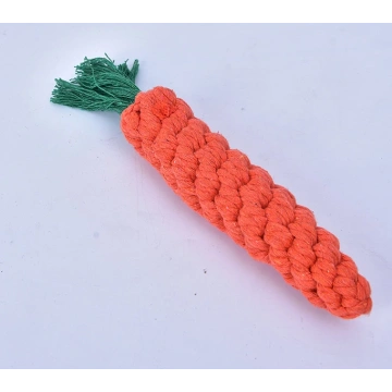 Cotton Carrot Teeth Cleaning Pet Dogs Rope Toy
