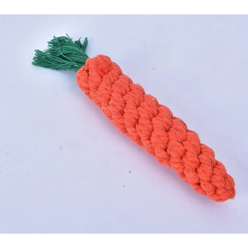 Cotton Carrot Teeth Cleaning Pet Dogs Rope Toy