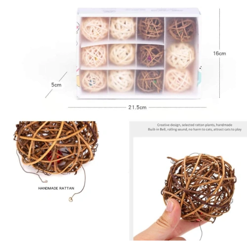 Puppy Weave Rattan Interactive Ball Toys