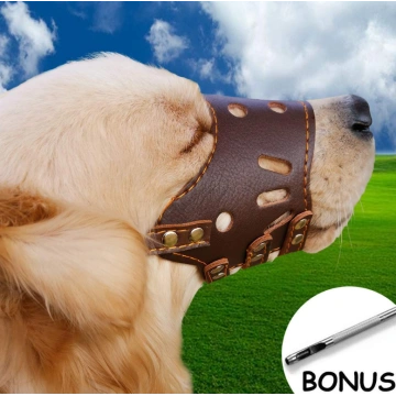 Dog Muzzle Leather Used with Collars