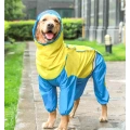 Brown and Yellow Pet Jumpsuit Raincoat