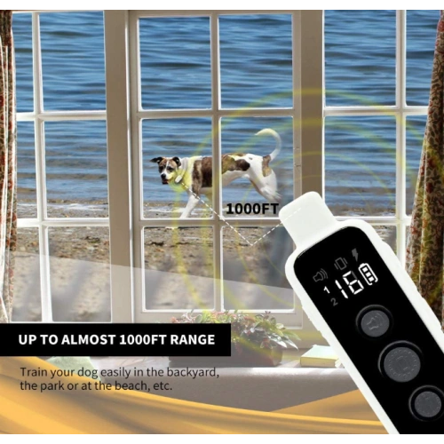 1000Ft Remote Range Waterproof Dog Collar