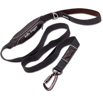 Reflective dog training pouch leash