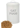 Pet Food Storage Tin With Serving Scoop