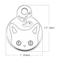 Cat ID Tags with Kitten Face