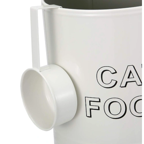 Pet Food Storage Tin With Serving Scoop