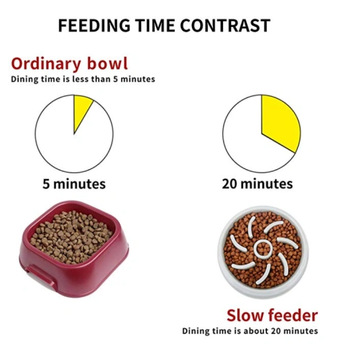 Anti-Gulping Pet Slower Food Dish
